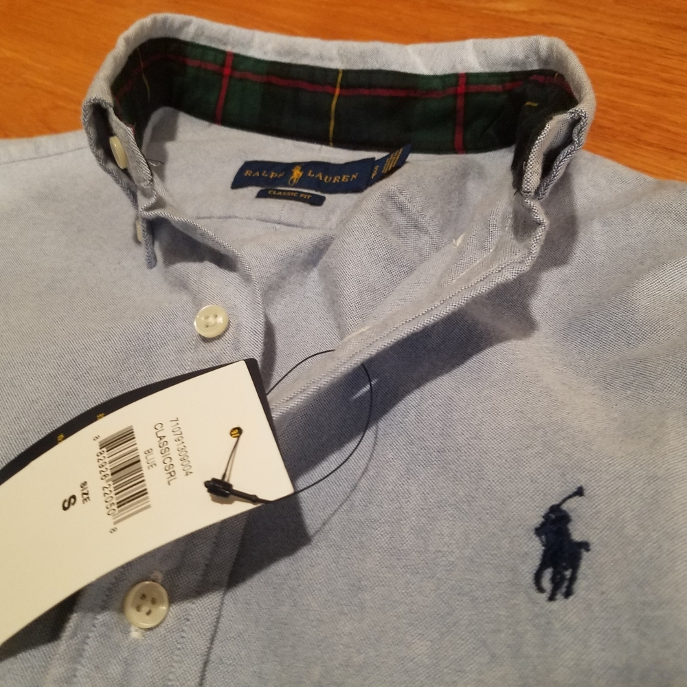 Ralph Lauren Polo blue Oxford dress shirt small